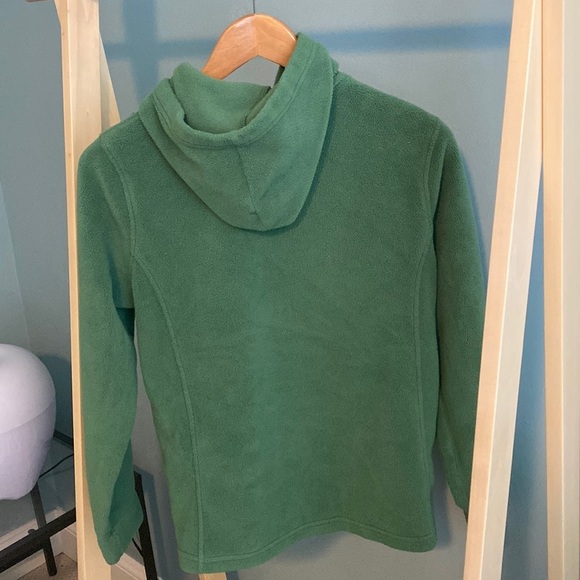 L.L. Bean Polartec Green Fleece Full Zip Jacket Medium Coat Preowned - Picture 3 of 8